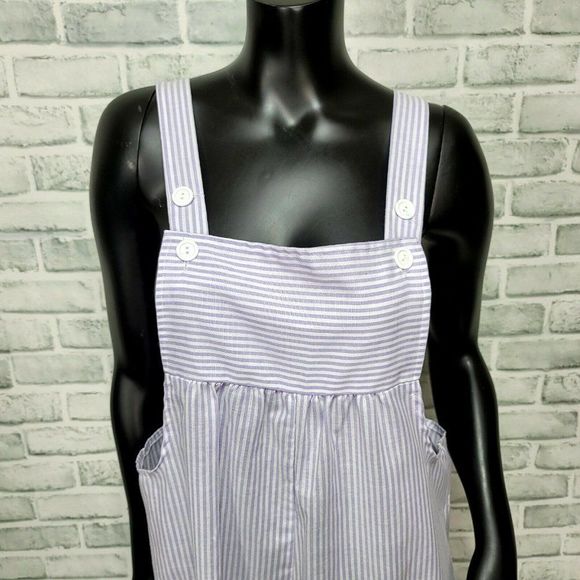 Vintage 90s J. Michelle Size M Purple White Striped Pregnancy Maternity Romper‎ - Picture 2 of 8